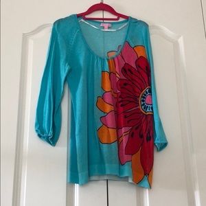 Lilly flower print sweater